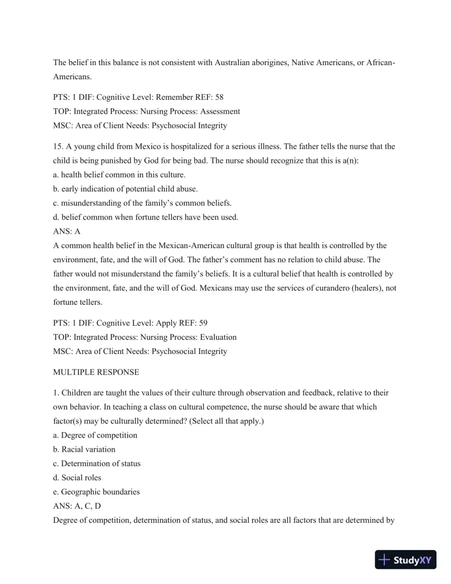 Test Bank For Wong's Essentials Of Pediatric Nursing, 9th Edition, page 31