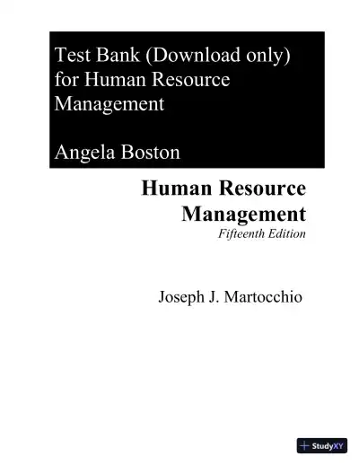 Test Bank for Human Resource Management, 15th Edition - Page 1 preview image