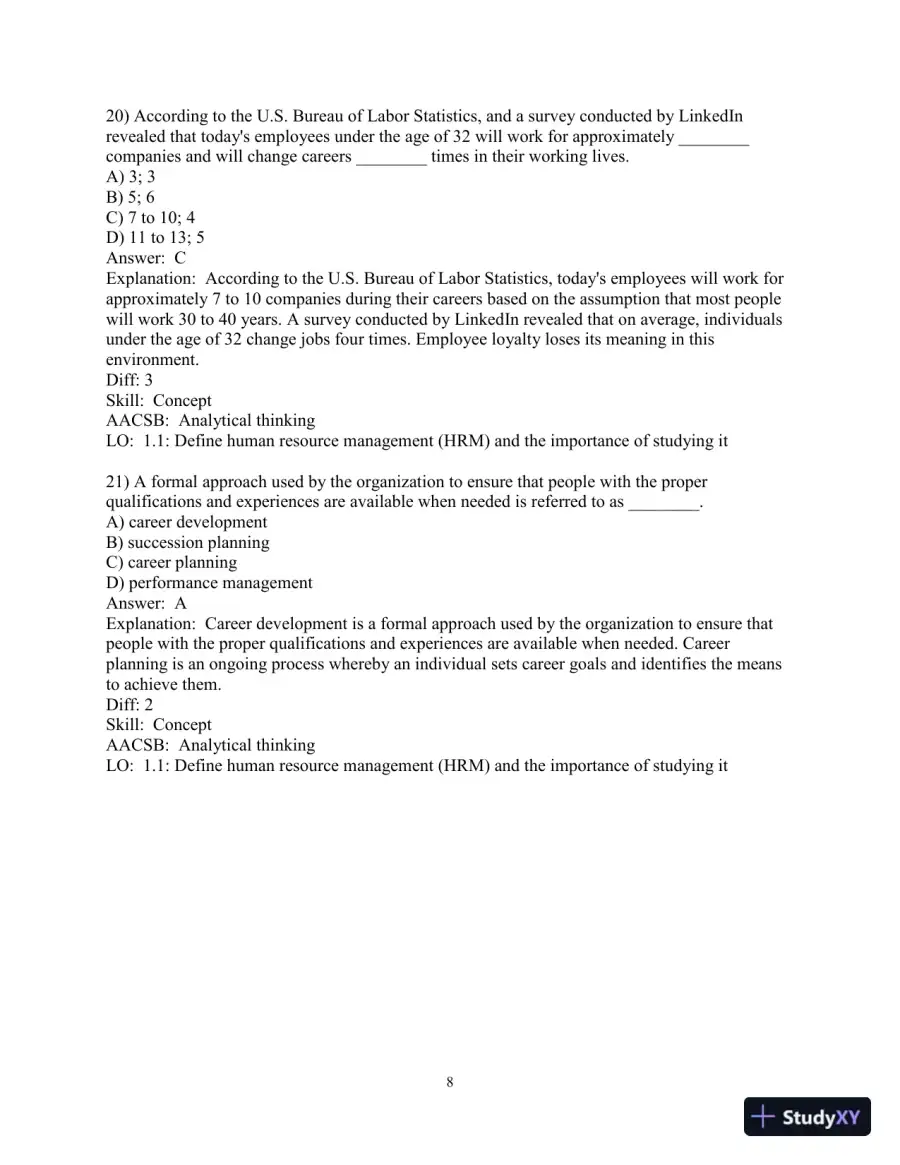 Test Bank for Human Resource Management, 15th Edition, page 10