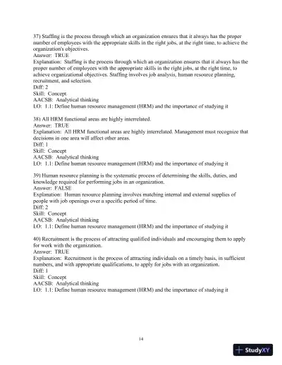 Test Bank for Human Resource Management, 15th Edition - Page 16 preview image