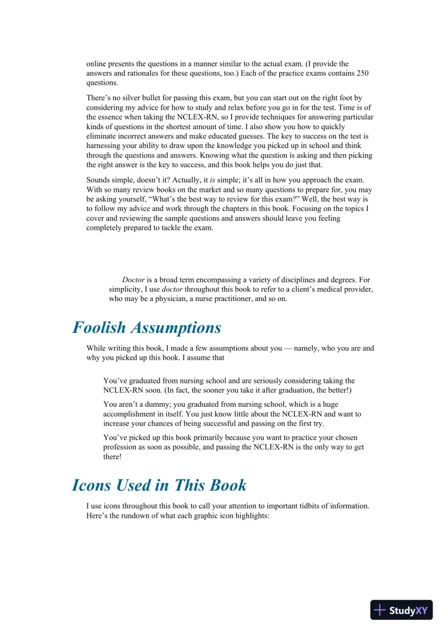 NCLEX-RN For Dummies with Online Practice Tests (2020), page 12