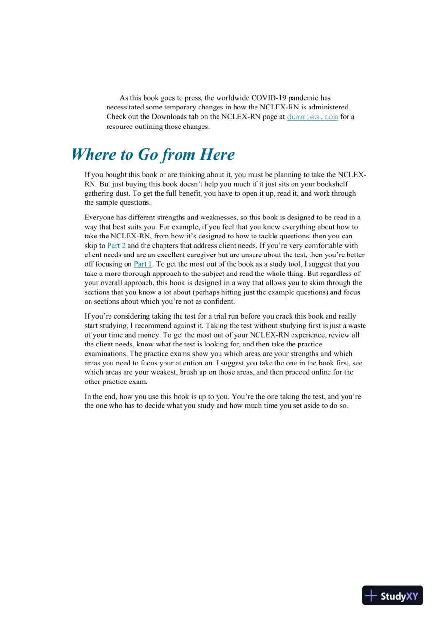 NCLEX-RN For Dummies with Online Practice Tests (2020), page 14