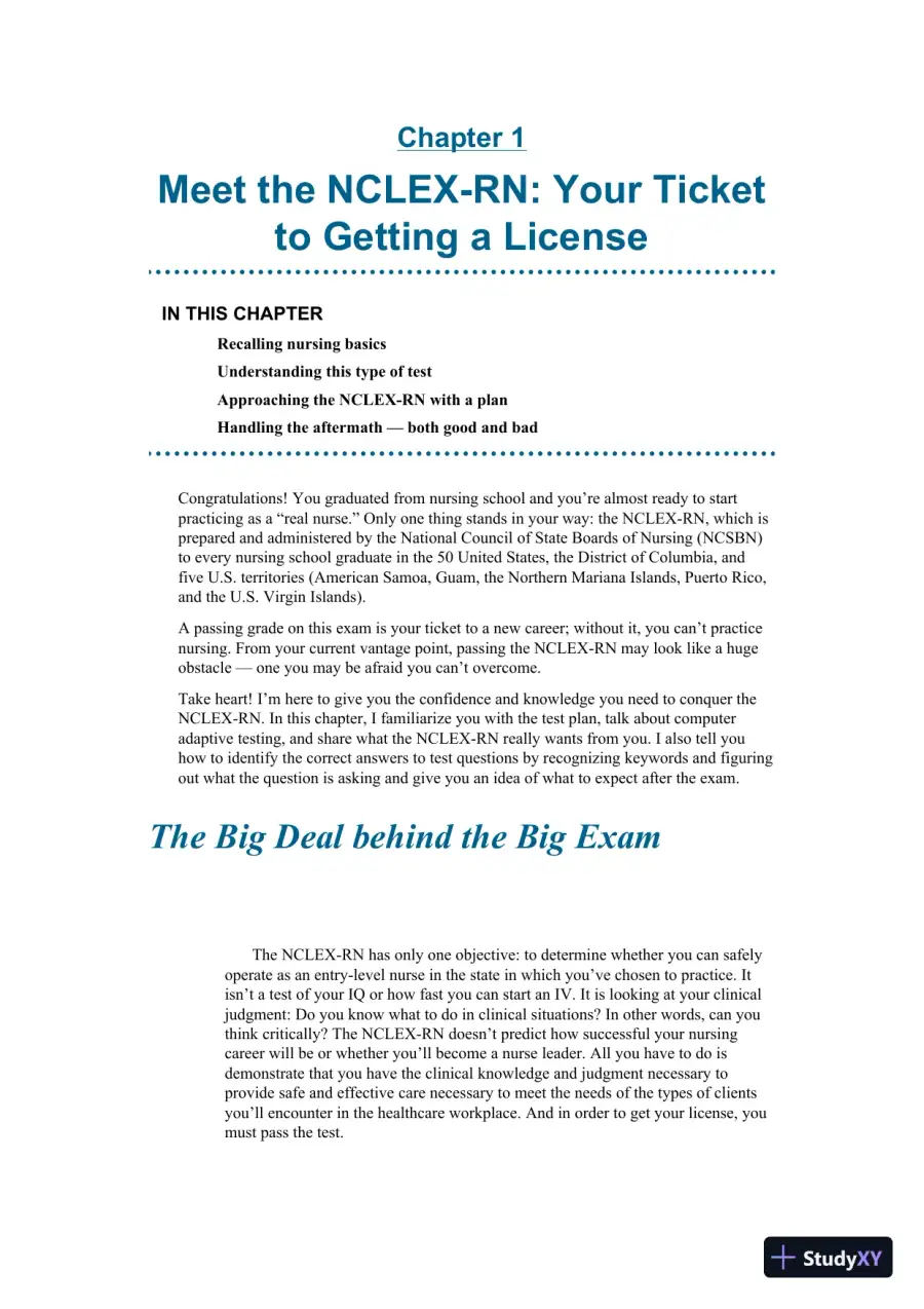 NCLEX-RN For Dummies with Online Practice Tests (2020), page 17