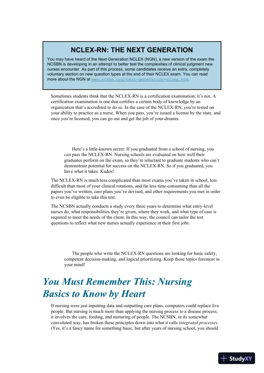 NCLEX-RN For Dummies with Online Practice Tests (2020), page 18