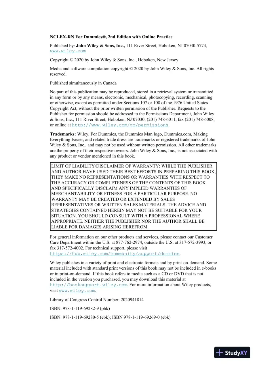 NCLEX-RN For Dummies with Online Practice Tests (2020), page 5