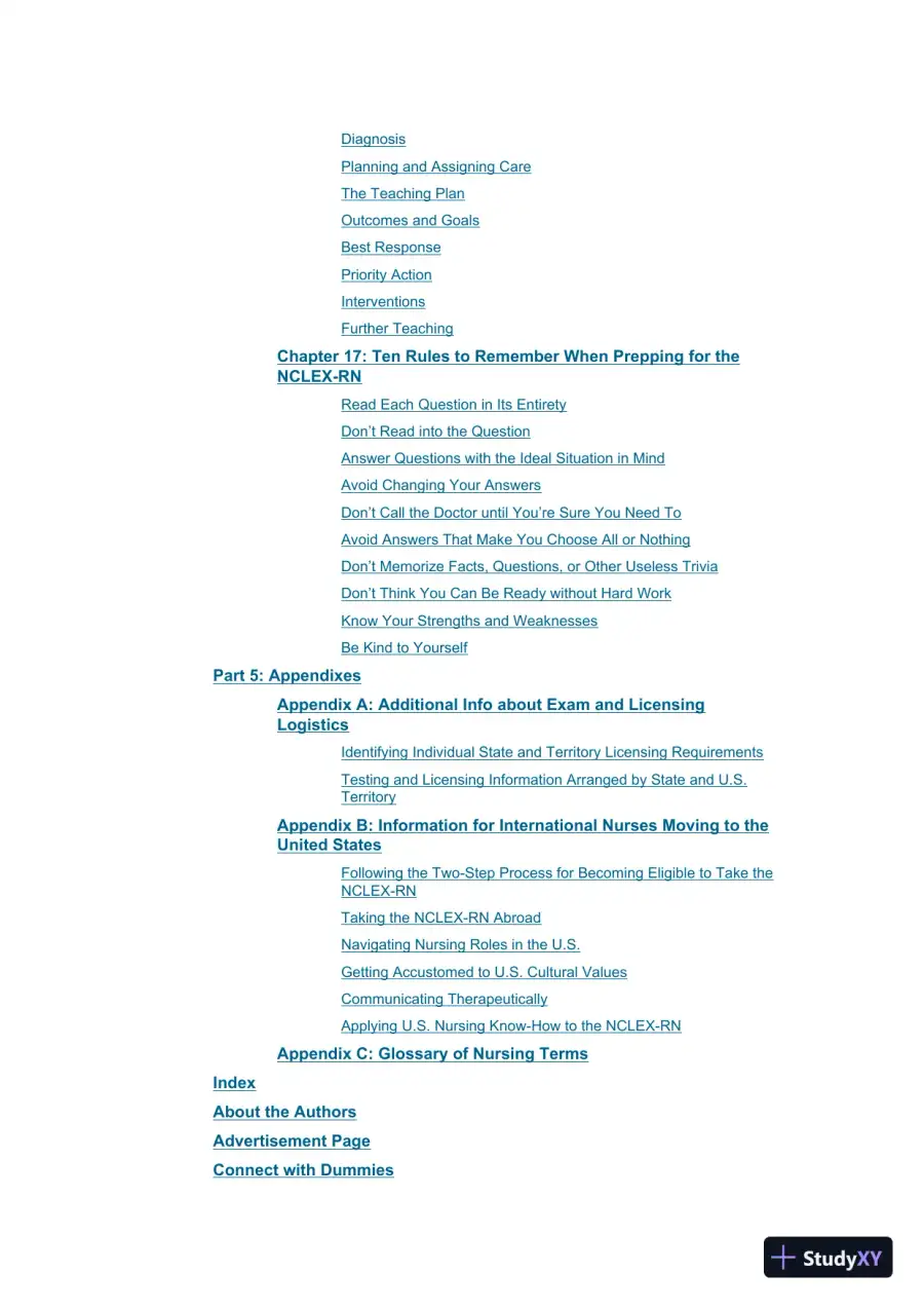 NCLEX-RN For Dummies with Online Practice Tests (2020), page 9