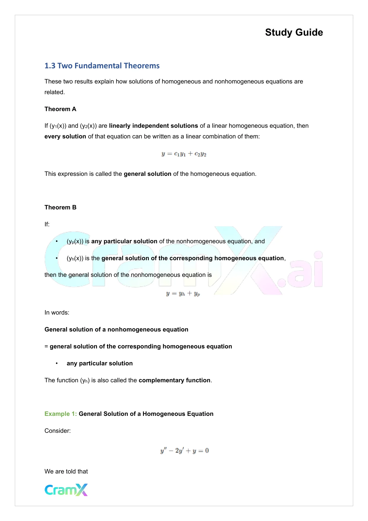 Differential Equations - Second-Order Equations - Page 2 preview image