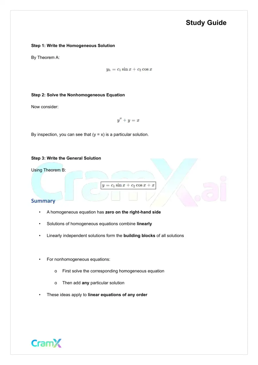 Differential Equations - Second-Order Equations, page 5
