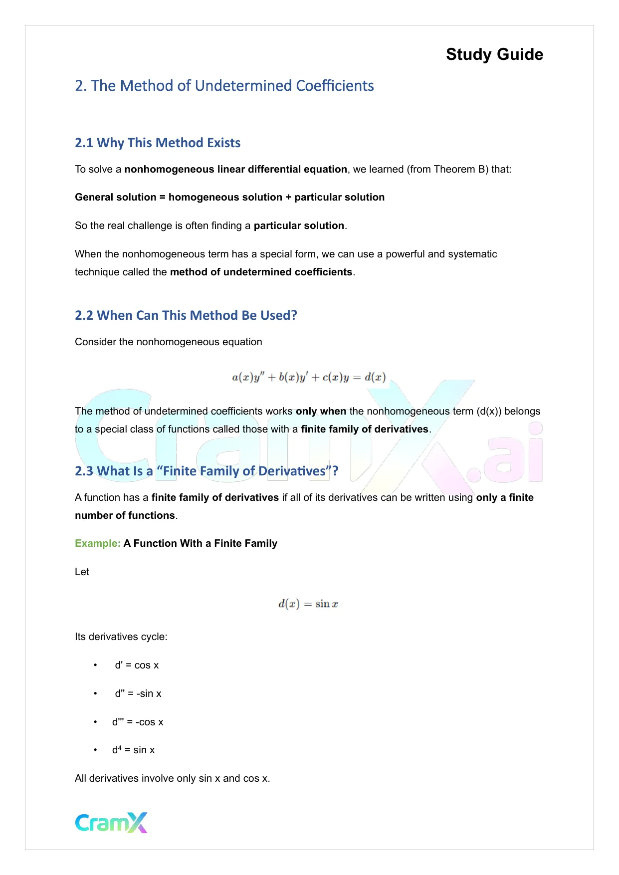 Differential Equations - Second-Order Equations - Page 6 preview image