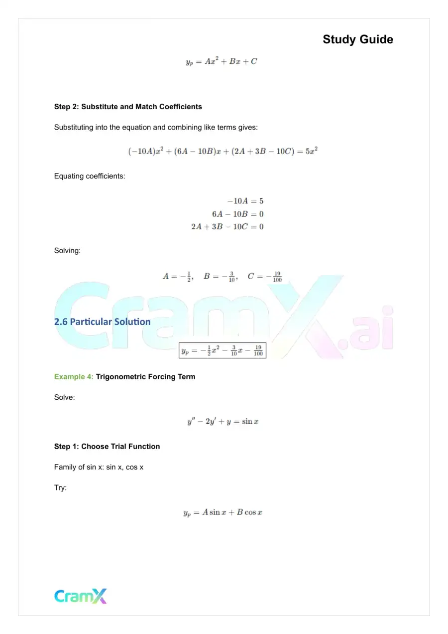 Differential Equations - Second-Order Equations, page 9
