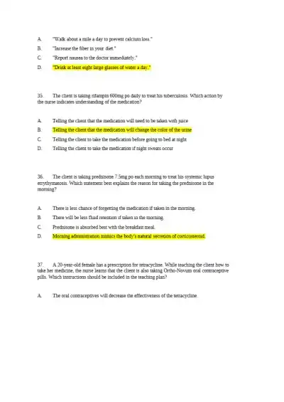 NCLEX-PN Final Exam - Page 11 preview image