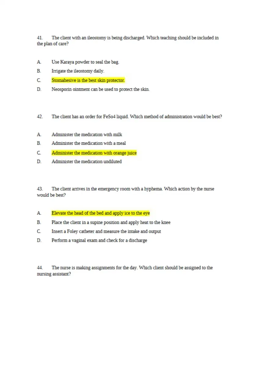 NCLEX-PN Final Exam, page 13