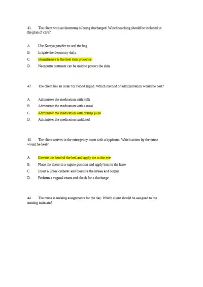 NCLEX-PN Final Exam - Page 13 preview image