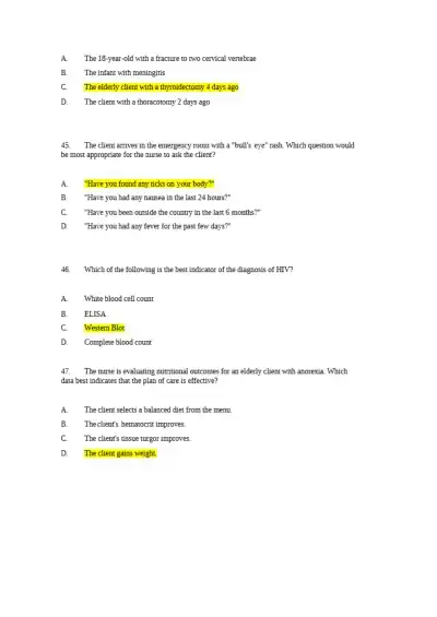 NCLEX-PN Final Exam - Page 14 preview image