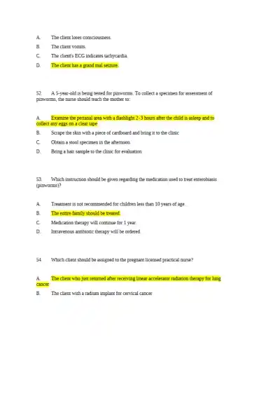 NCLEX-PN Final Exam - Page 16 preview image