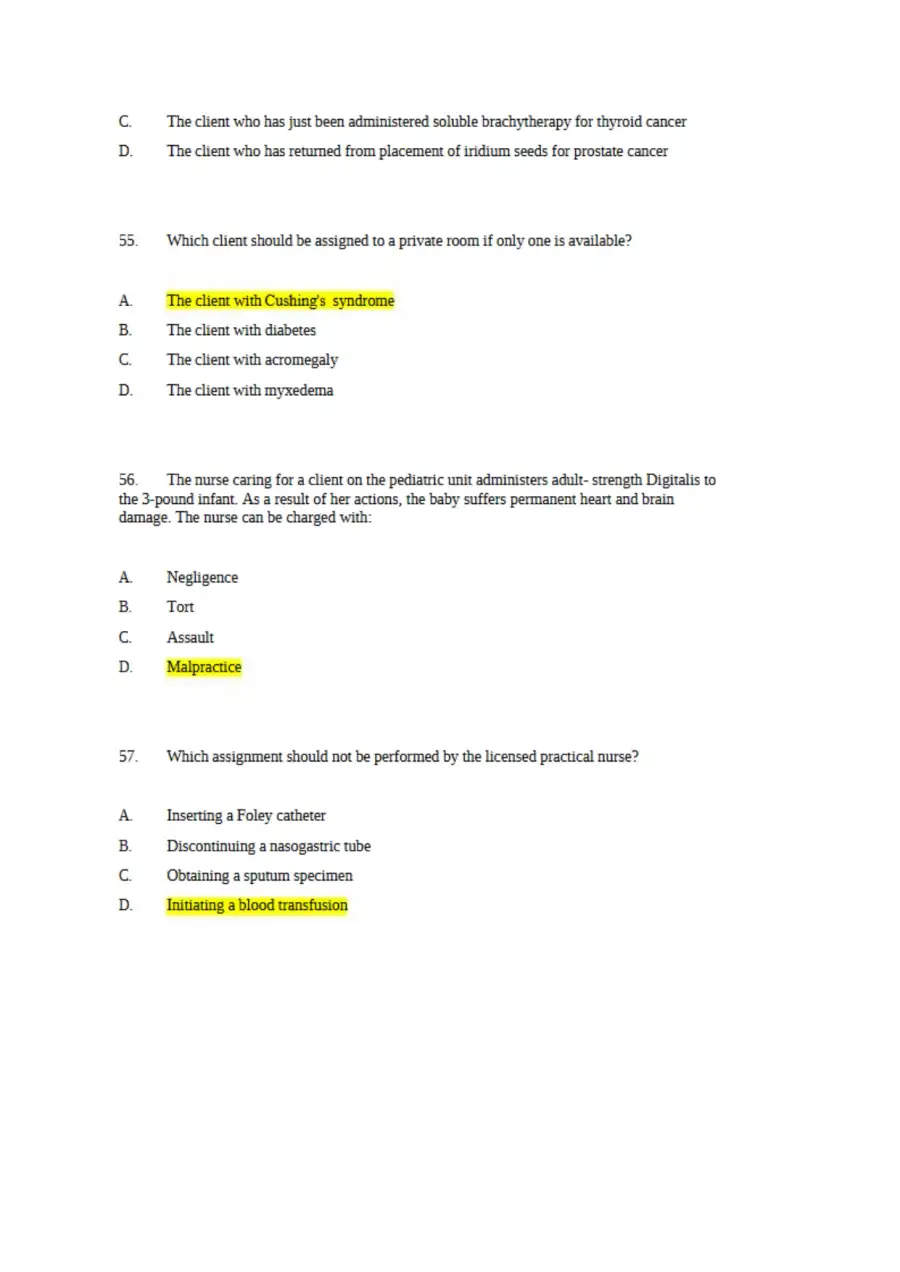 NCLEX-PN Final Exam, page 17