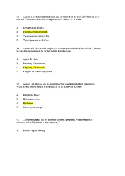NCLEX-PN Final Exam - Page 18 preview image