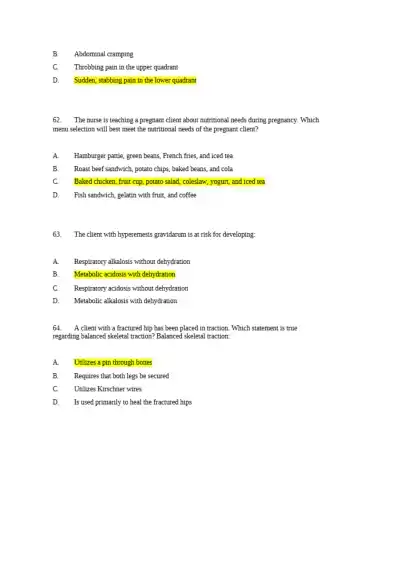 NCLEX-PN Final Exam - Page 19 preview image