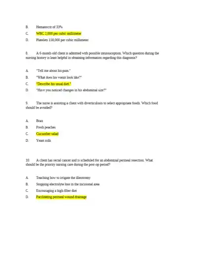 NCLEX-PN Final Exam - Page 3 preview image