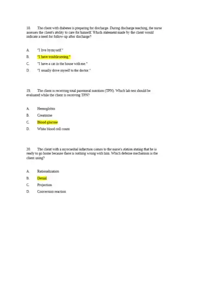 NCLEX-PN Final Exam - Page 6 preview image