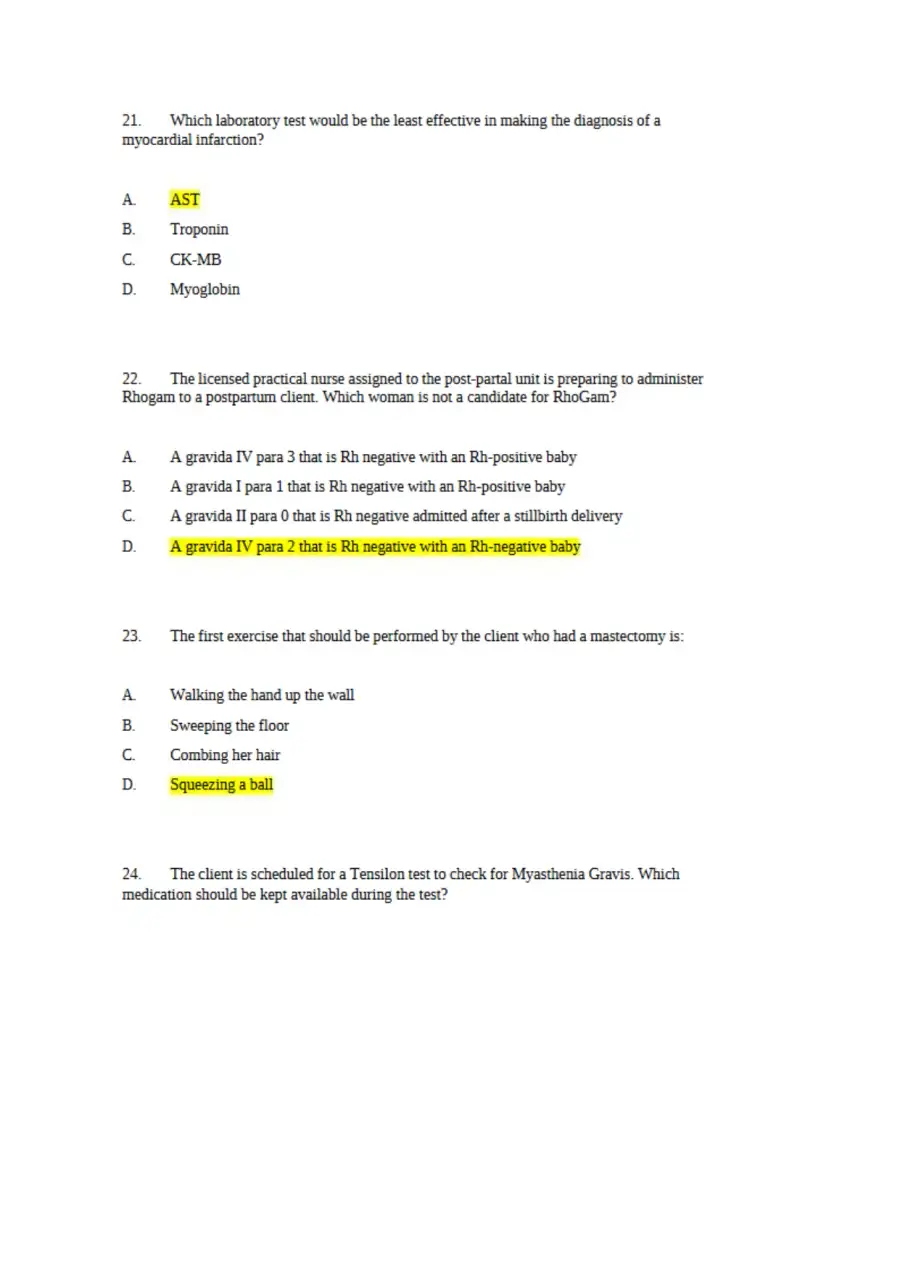 NCLEX-PN Final Exam, page 7