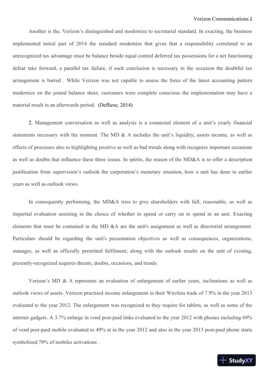 Full Disclosure in Financial Reporting � Verizon Communications, page 3
