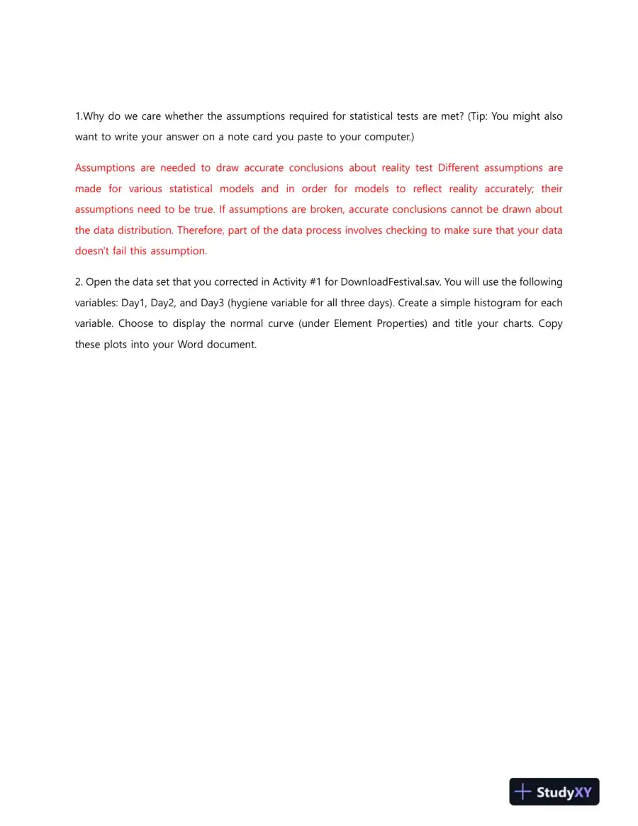 BTM8107-8 Week 2 Understanding and Exploring Assumptions Correct Answers, page 4