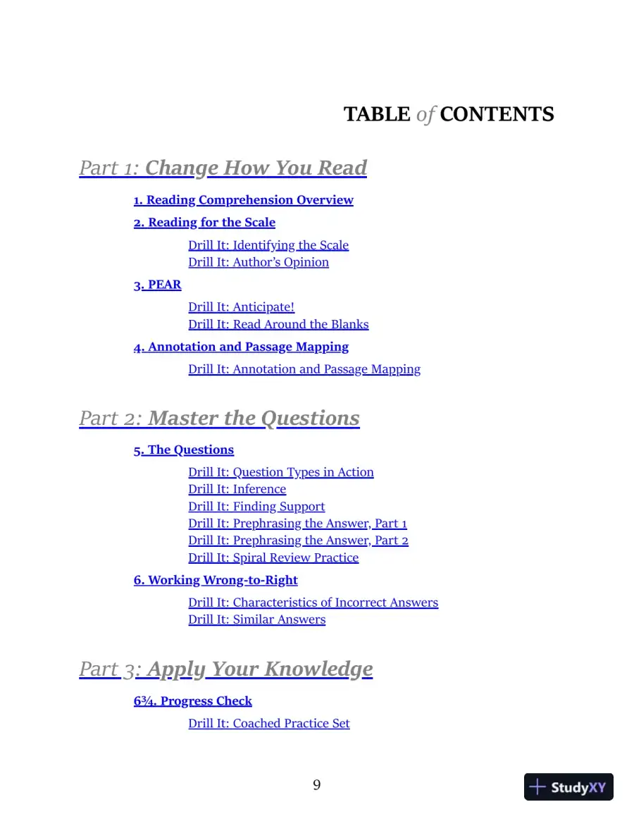 LSAT Reading Comprehension (Manhattan Prep LSAT Strategy Guides) (2020), page 11