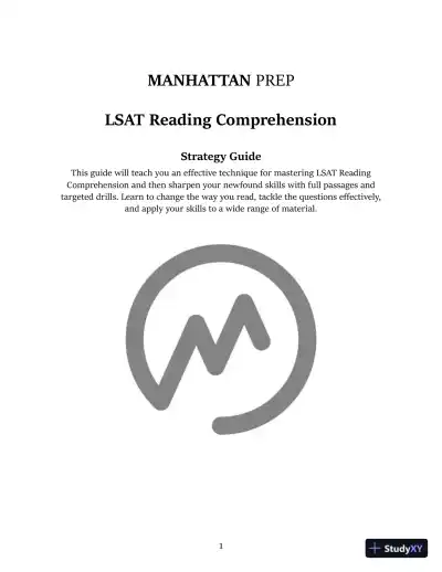 LSAT Reading Comprehension (Manhattan Prep LSAT Strategy Guides) (2020) - Page 3 preview image