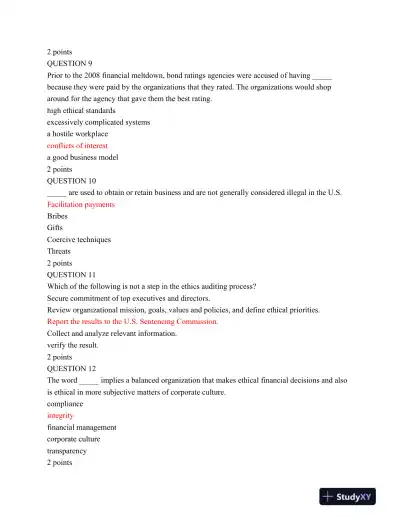 NU MGT400 Final Exam 2015 - Page 4 preview image