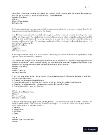 Molecular Cell Biology Eighth Edition Test Bank - Page 13 preview image