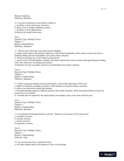 Molecular Cell Biology Eighth Edition Test Bank - Page 14 preview image