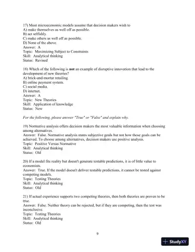 Test Bank for Microeconomics: Theory And Applications With Calculus , 5th Edition - Page 11 preview image