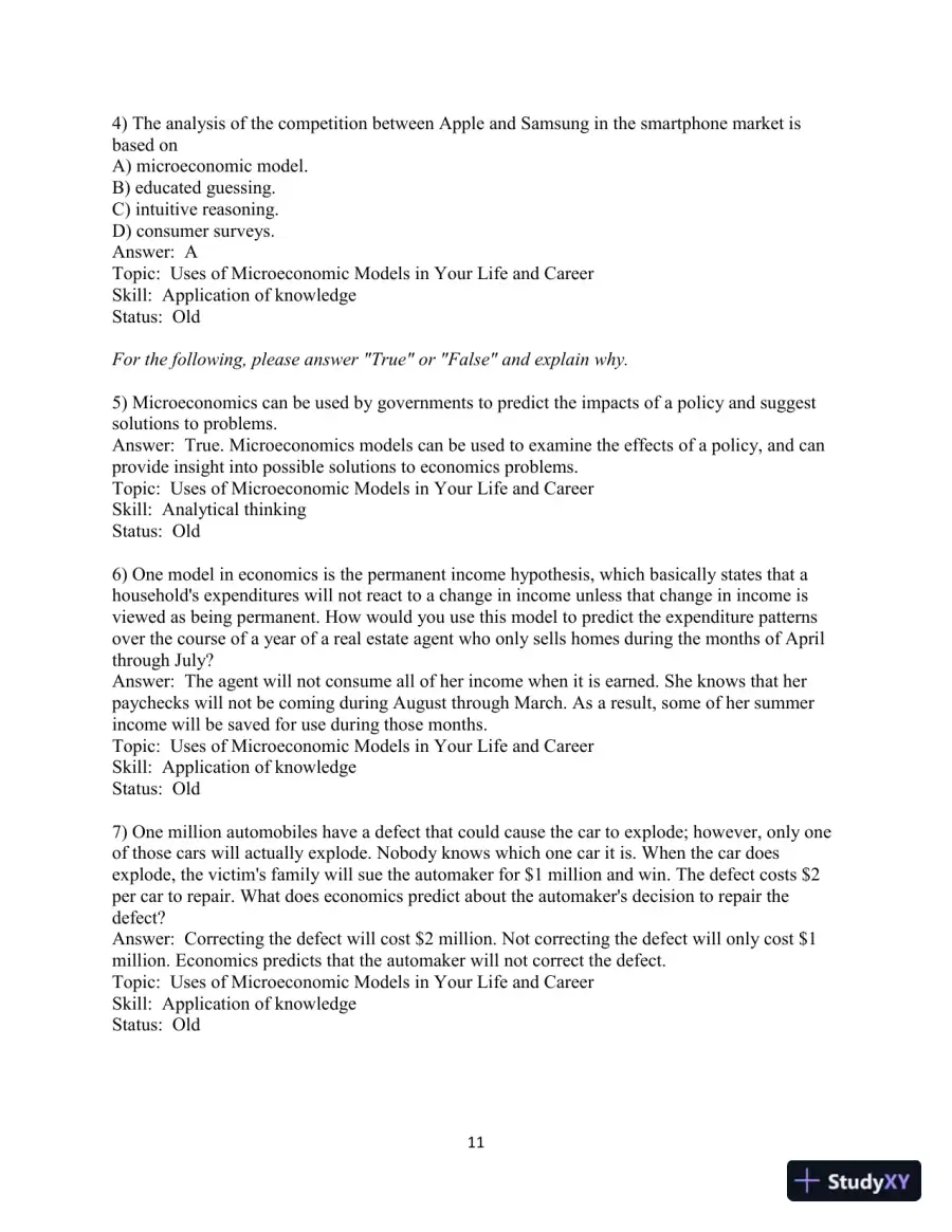 Test Bank for Microeconomics: Theory And Applications With Calculus , 5th Edition, page 13