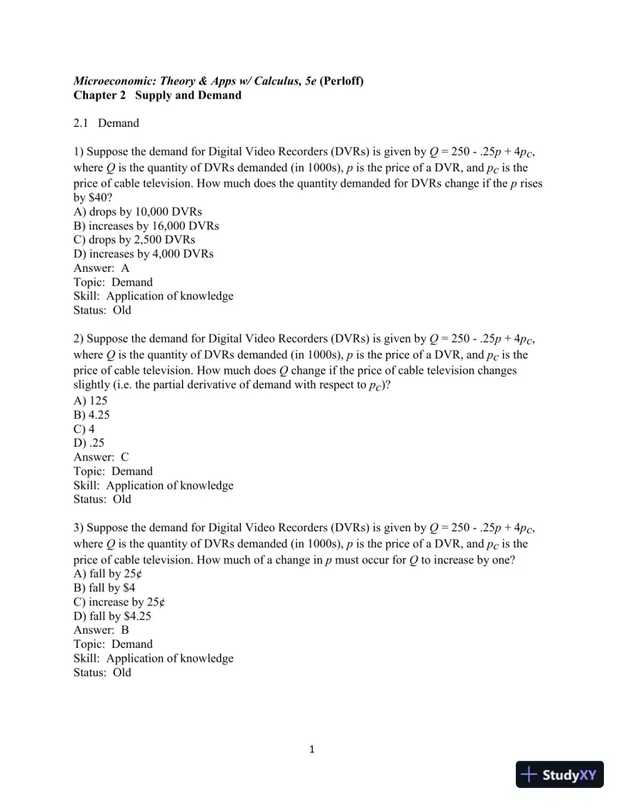 Test Bank for Microeconomics: Theory And Applications With Calculus , 5th Edition, page 14