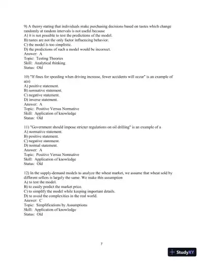 Test Bank for Microeconomics: Theory And Applications With Calculus , 5th Edition - Page 9 preview image