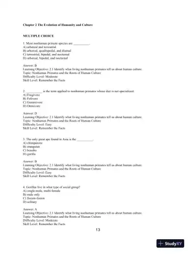 Test Bank for Cultural Anthropology, 8th Edition - Page 16 preview image