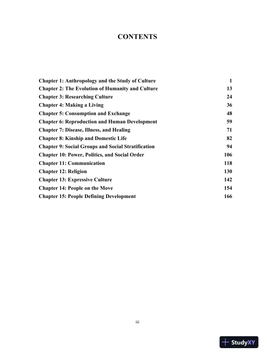 Test Bank for Cultural Anthropology, 8th Edition, page 3