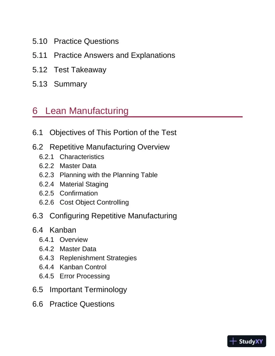 SAP S/4HANA Production Planning and Manufacturing Certification Guide: Application Associate Exam (2022), page 16