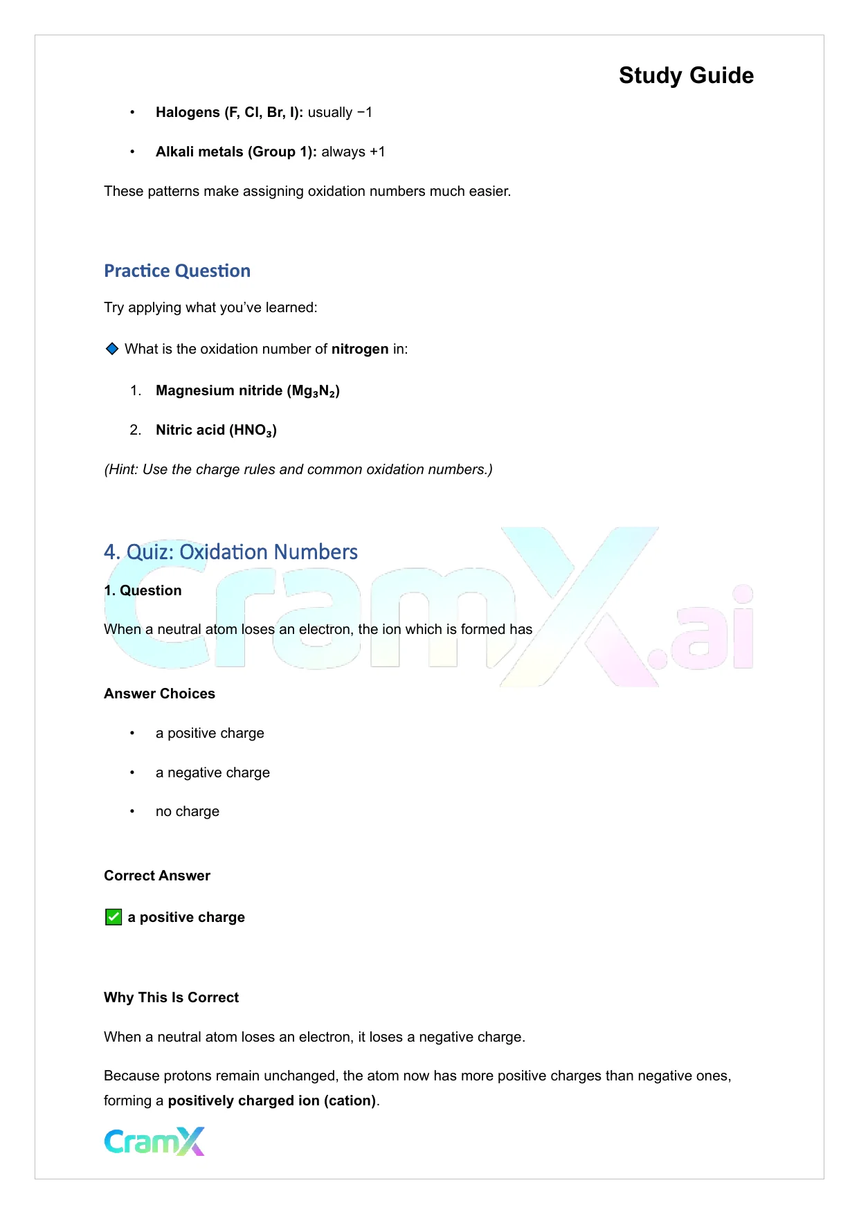 Chemistry - Oxidation‐Reduction Reactions - Page 10 preview image