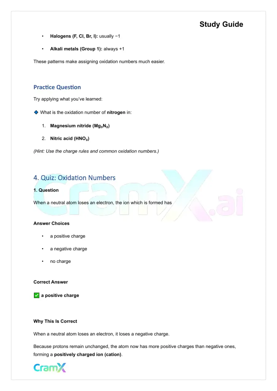 Chemistry - Oxidation‐Reduction Reactions, page 10