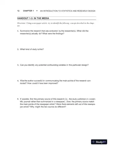 Class Notes for Essentials of Statistics for the Behavioral Sciences , 2nd Edition - Page 13 preview image