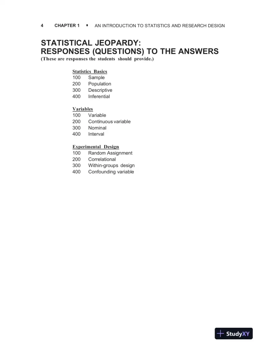 Class Notes for Essentials of Statistics for the Behavioral Sciences , 2nd Edition, page 5