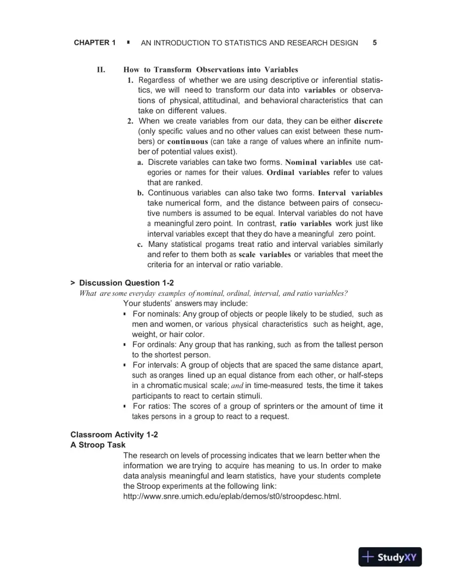 Class Notes for Essentials of Statistics for the Behavioral Sciences , 2nd Edition, page 6