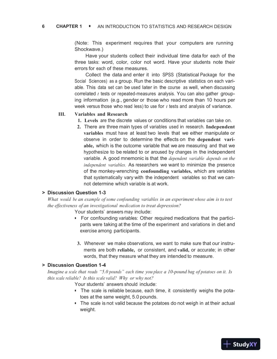 Class Notes for Essentials of Statistics for the Behavioral Sciences , 2nd Edition, page 7