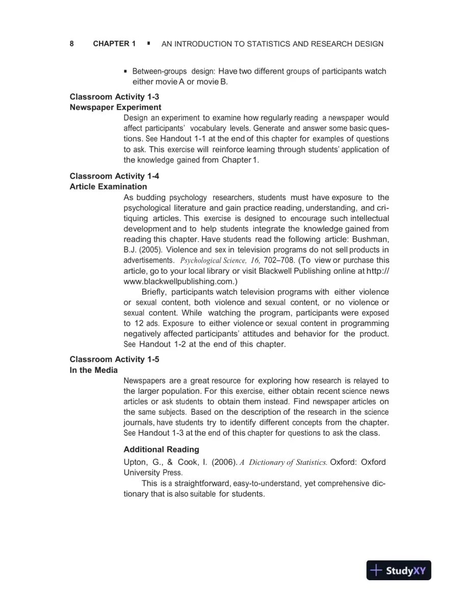 Class Notes for Essentials of Statistics for the Behavioral Sciences , 2nd Edition, page 9