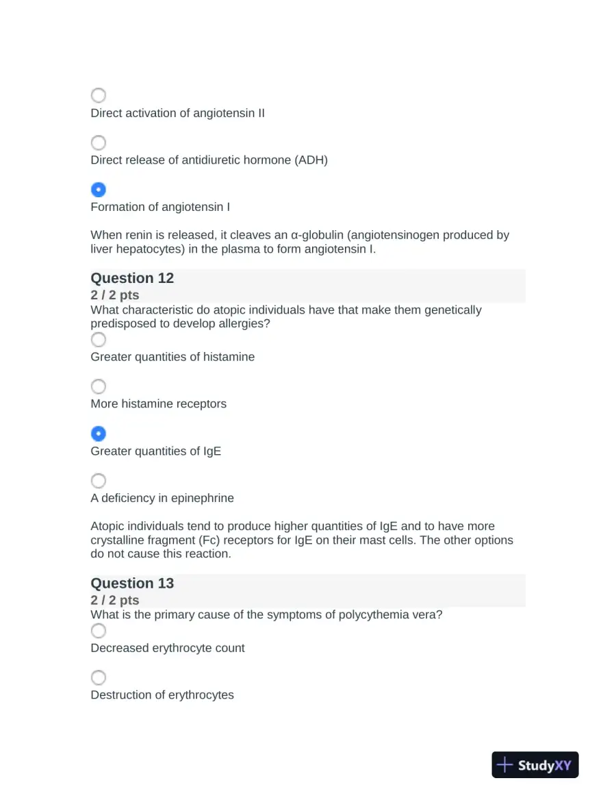 2022 NR507 Pathophysiology Final Exam With Answers (75 Solved Questions), page 7
