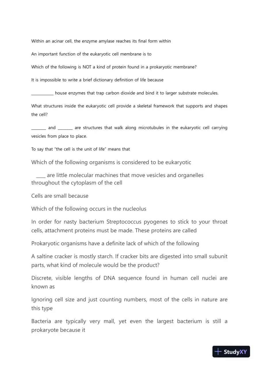 Liberty University BIOL 101 Quiz 2 Complete Solutions Correct Answers Key, page 5