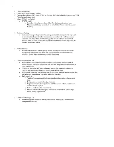 DevOps and Its Importance Study Notes - Page 2 preview image