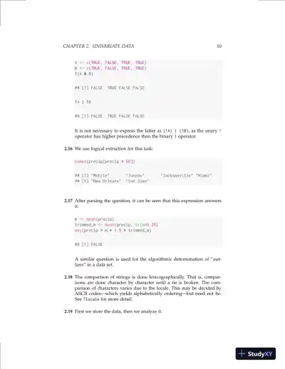 Solution Manual for Using R for Introductory Statistics, 2nd Edition - Page 13 preview image